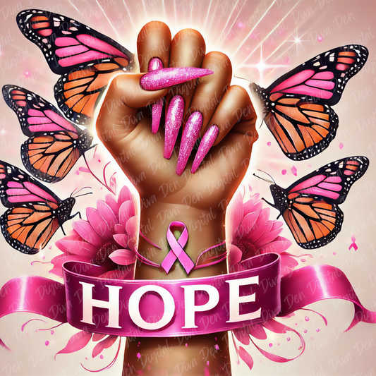 Pink Ribbon Hope 20 oz Tumbler (PNG)